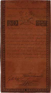 50 złotych 8.06.1794, seria A, Miłczak A4, Pick A4