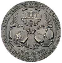 500-lecie Uniwersytetu Jagiellońskiego- medal autorstwa Wincentego Trojanowskiego 1900 r., Aw: Sie..