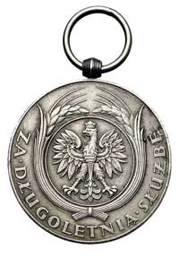 medal Za Długoletnią Służbę (XX Lat), srebro, punca na rancie, 35 mm, brak wstążki
