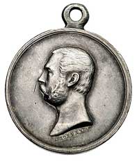 medal nagrodowy Za Podbój Zachodniego Kaukazu 1859-1864, sygnowany, srebro, 28 mm, Czepurnow 654