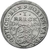 1 marka 1607, Kopenhaga, Hede 92 B, rzadka moneta