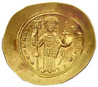 Konstantyn X 1059-1067, histamenon nomisma, mennica Konstantynopol, Aw: Chrystus na tronie z ręką ..