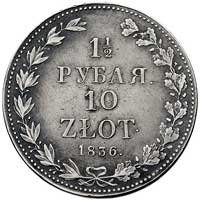 1 1/2 rubla = 10 złotych 1836, Warszawa, małe cyfry daty, Plage 325, ciemna patyna