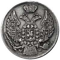15 kopiejek = 1 złoty 1837, Warszawa, duże cyfry w dacie, Plage 408
