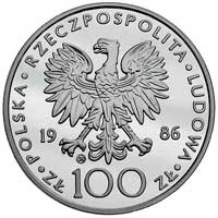 100 złotych 1986, Szwajcaria, Jan Paweł II, Parchimowicz 294 d, wybito 128 sztuk