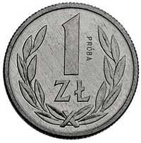 1 złoty 1989, wypukły napis PRÓBA, Parchimowicz 
