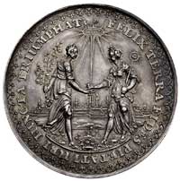 rozejm w Sztumskiej Wsi- medal autorstwa Sebastiana Dadlera i Jana Höhna sen. 1635 r., Aw: Dwie al..
