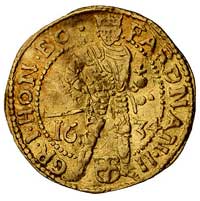 dukat 1634, Zwolle, Delm. 1133, Fr. 213, złoto, 3.46 g, lekko gięty