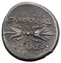 BAKTRIA- Agatokles 171-160 pne, AE-21, Aw: Głowa