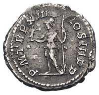 Septymiusz Sewer 191-211, denar, Aw: Popiersie w wieńcu w prawo, Rw: Roma stojąca z Nike w dłoni w..