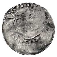 Strasburg-Henryk II 1002-1024, denar, Aw: Popiersie na wprost i napis w otoku HEIN. . IMP., Rw: Mu..