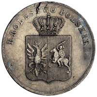 5 złotych 1831, Warszawa, Plage 272, minimalna wada blachy, ciemna patyna