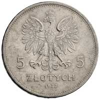5 złotych 1932, Warszawa, Nike, Parchimowicz 114 e, pięknie zachowana moneta, niezmiernie rzadka i..