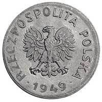 1 złoty 1949, obiegowe, aluminium 1.55 g