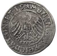 Karol I 1511-1536, grosz ziębicki 1519, Złoty Stok, odmiana z literami H-G, Fbg 759 b, rzadki