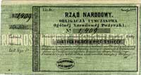 obligacja tymczasowa na 5.000 złotych 1863 r. z 