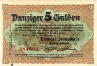 5 guldenów 1.11.1923, Miłczak G39, Ros. 830, na 