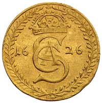 medal pamiątkowy Zygmunta III Wazy 1626 r., Aw: Pod koroną królewską monogram SCA (Sigismundus, Co..