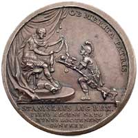 Alojzy Fryderyk Brühl- medal autorstwa Holzhaeussera dedykowany mu przez dowodzony przez niego kor..