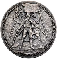 Tadeusz Kościuszko- medal autorstwa Franciszka Kalfasa 1946 r., Aw: Popiersie Kościuszki w prawo i..