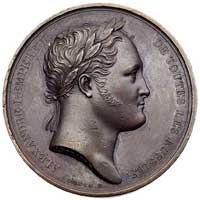 Aleksander I- zdobycie Paryża- medal autorstwa Andrieu i Denona 1814 r., Aw: Popiersie cara w praw..