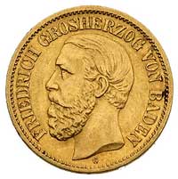 Fryderyk 1852-1907, 10 marek 1900/G, Karlsruhe, J. 188, Fr. 3557, złoto 3.95 g