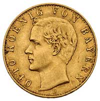 Otto 1886-1913, 10 marek 1888/D, Monachium, J. 198, Fr. 3769, złoto 3.97 g