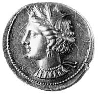 KARTAGINA 350-320 p.n.e., złoty stater, Aw: Głow