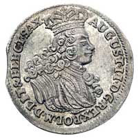 szóstak 1702, Lipsk, Kam. 3 (R), Merseb. 1652, moneta z końca blachy