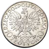 10 złotych 1932, Anglia, bez znaku mennicy, Głowa Kobiety, Parchimowicz 120 b