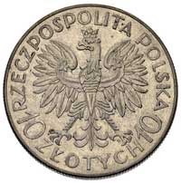 10 złotych 1933, Warszawa, Traugutt, Parchimowicz 122, złocista patyna