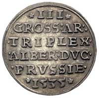 trojak 1535, Królewiec, odmiana napisu PRVSS, Bahr. 1150, Neumann 42