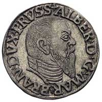 trojak 1544, Królewiec, odmiana napisu PRVSS, Bahr. 1190, Neumann 44