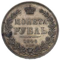 rubel 1846, Petersburg, Bitkin 144, Uzd. 1640, ładny egzemplarz, patyna