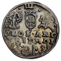 trojak 1599, Wilno, herb Łabędź i znak hak rozdz