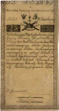 25 złotych 8.06.1794, seria A, Miłczak A3, po konserwacji