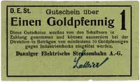 Gdańsk-1 goldpfennig emitowany przez Danziger El
