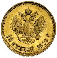 10 rubli 1910, Petersburg, Bitkin 15, Fr. 179, złoto 8.60 g, rzadkie
