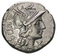 L. Sempronius Pitio 148 pne, denar, Aw: Głowa Ro