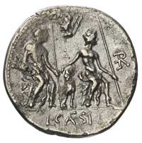 Lucius Caesius 112-111 pne, denar, Aw: Popiersie