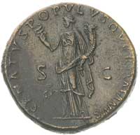Trajan 98-117, sesterc, Aw: Popiersie w wieńcu w