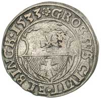 grosz 1533, Elbląg, na awersie odmiana napisu PR