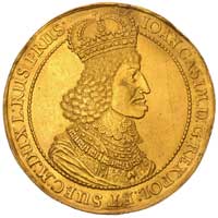 10 dukatów (donatywa) 1650, Gdańsk. Aw: Popiersie króla i napis wokoło IOAN CASIM DG REX POL ET SU..