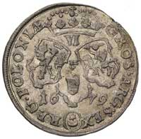 szóstak 1679, Bydgoszcz, wada tłoczenia, widoczny negatyw innej monety