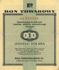 1 dolar 1.01.1960, seria C d, Miłczak B5b, bankn