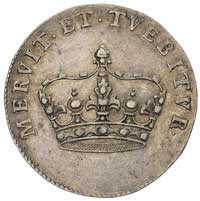 August III- żeton koronacyjny 1734, Aw: Korona, 