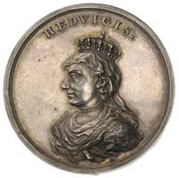 królowa Jadwiga- medal ze świty królewskiej autorstwa J.F. Holzhaeussera 1780-1792, Aw: Popiersie ..