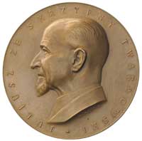 Juliusz Twardowski- medal autorstwa A. Hartiga 1936 r., Aw: Popiersie w lewo i napis w otoku, Rw: ..