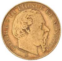 Karol III 1856-1889, 20 franków 1879/A, Paryż, F