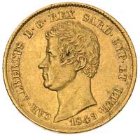 Karol Albert 1831-1849, 20 lirów 1849, Genua, Fr. 1143, złoto 6.43 g